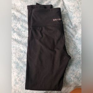 Baleaf mesh black stretchy leggings for yoga workout athleisure